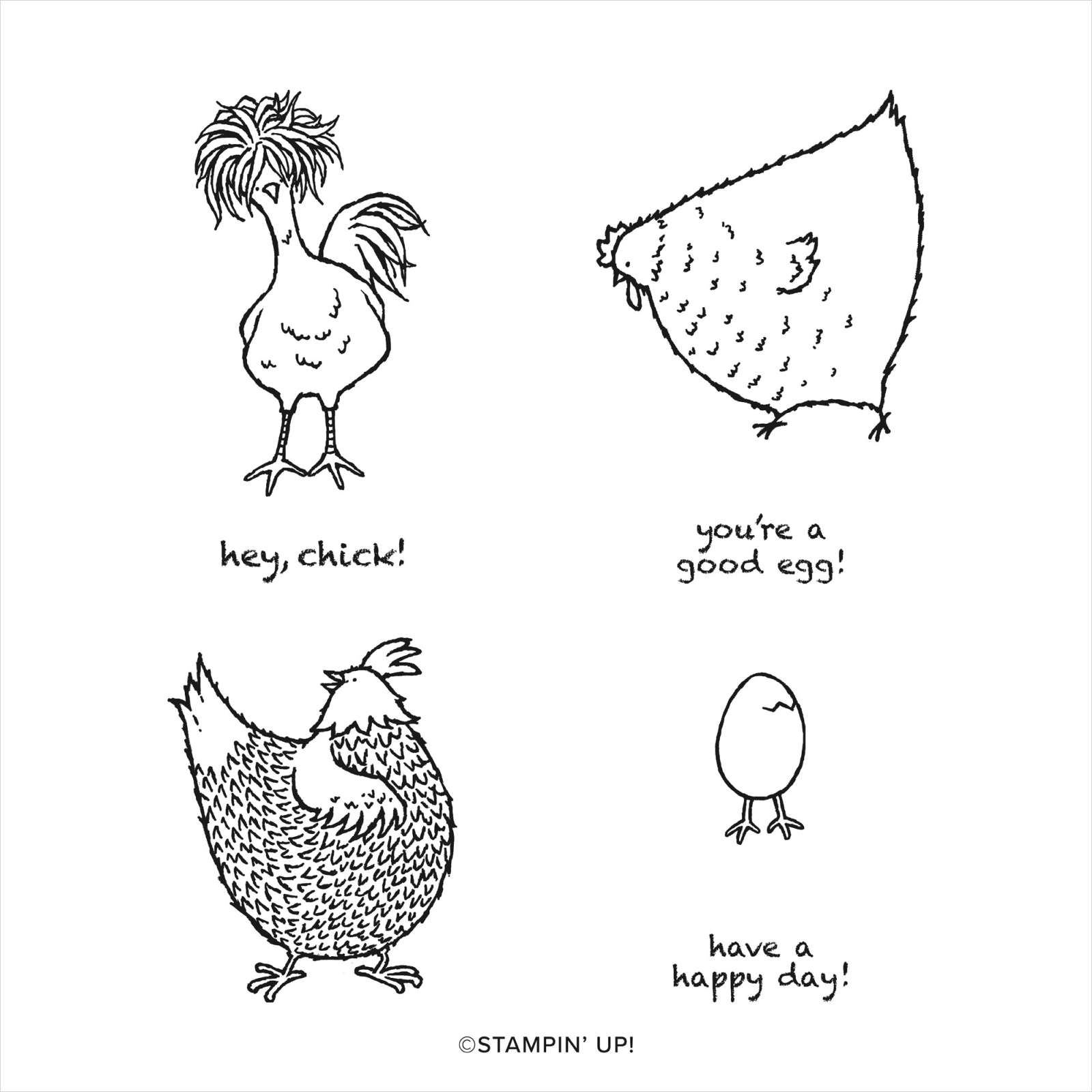 HEY CHICK CLING STAMP SET #158190